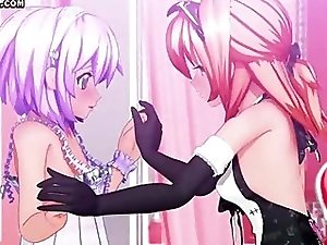 Animated shemales suck their dicks