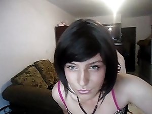 Sexy crossdresser jerking off!